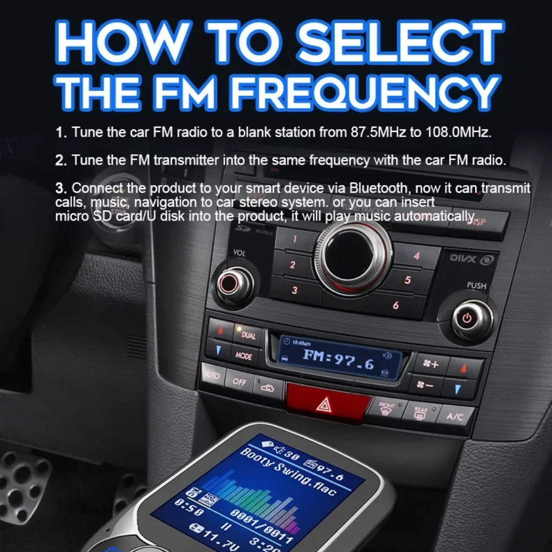 Bluetooth FM Transmitter, Car Radio Adapter