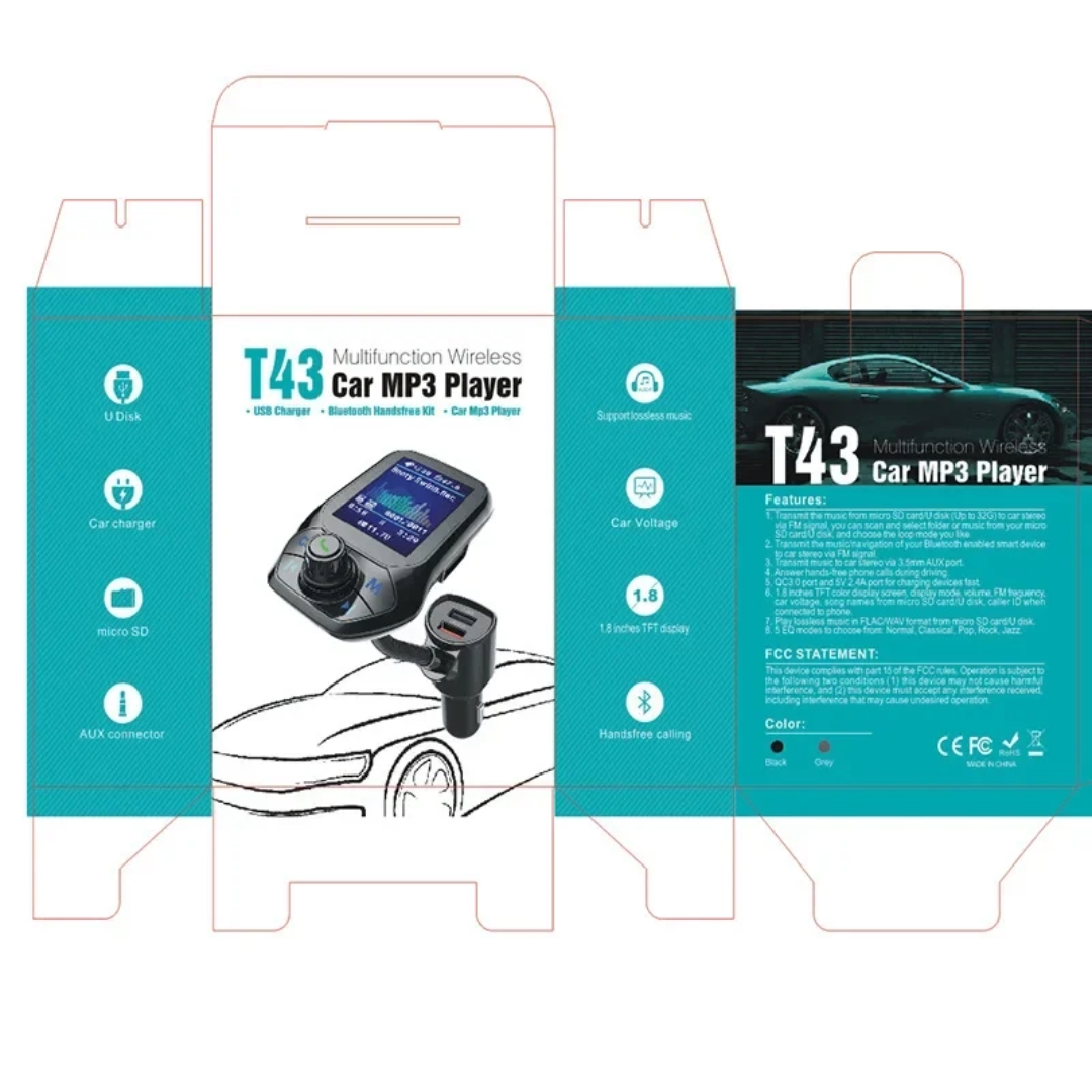 Bluetooth FM Transmitter, Car Radio Adapter