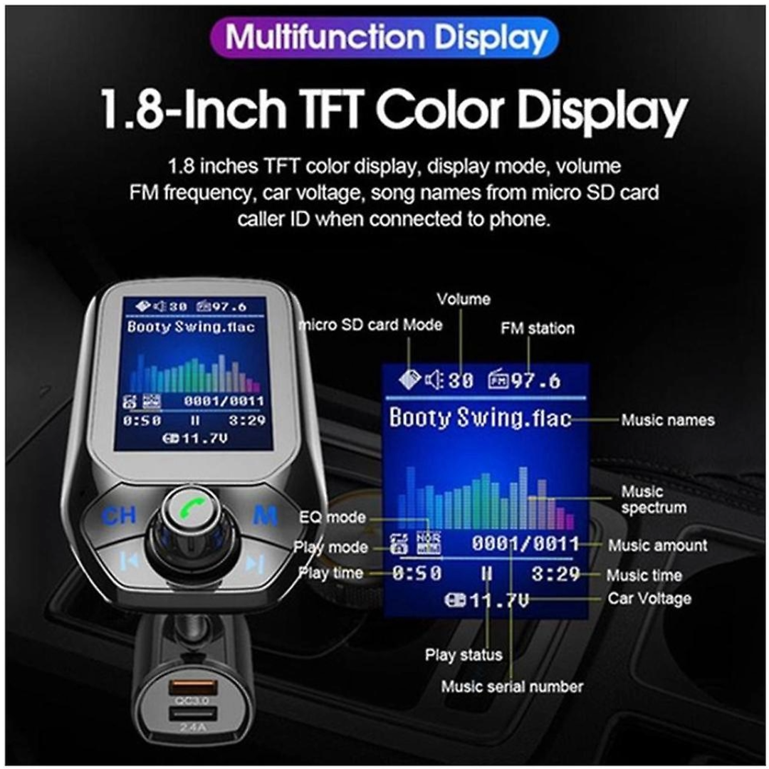 Bluetooth FM Transmitter, Car Radio Adapter