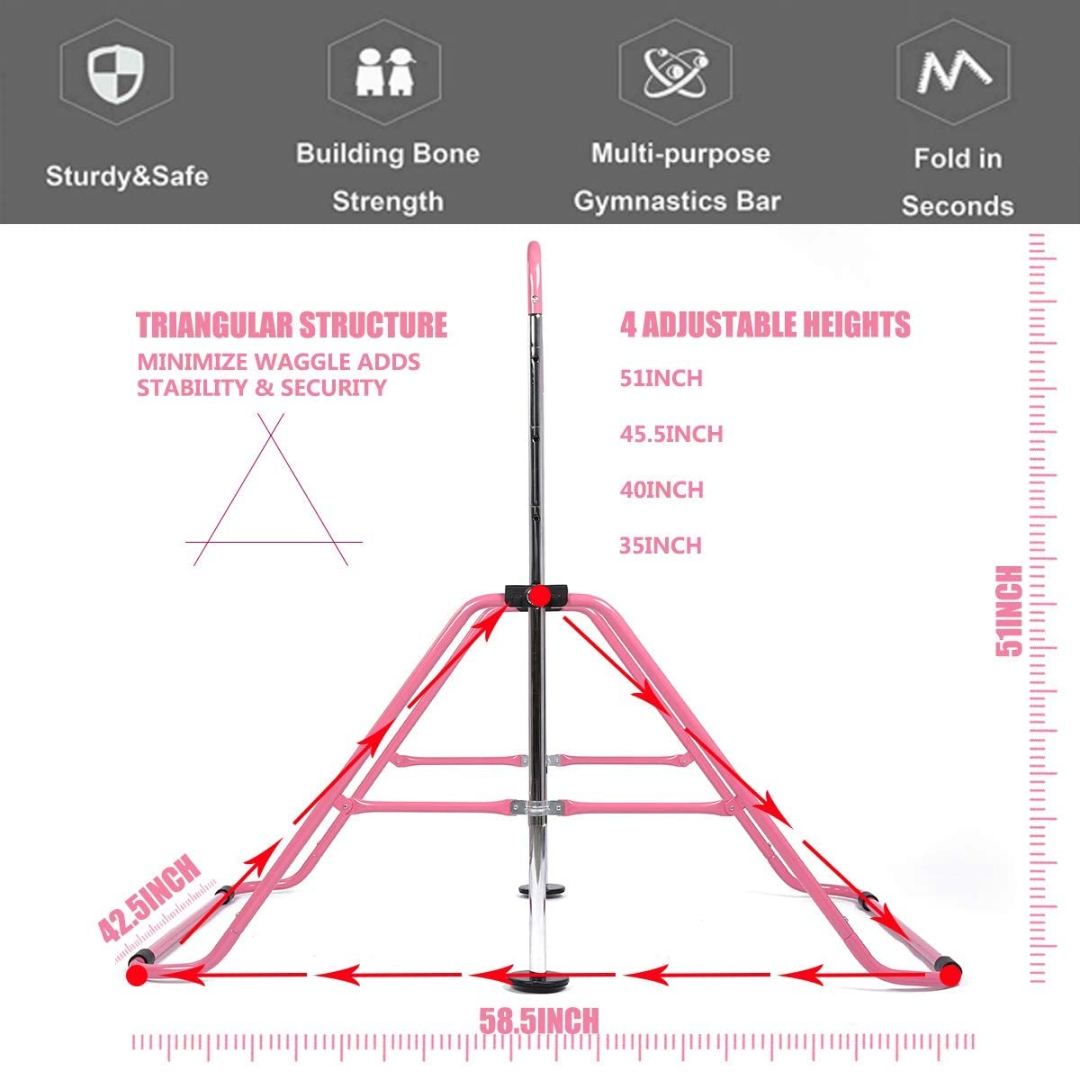 Adjustable Gymnastic Bar Horizontal High Bar For Home Gym Training