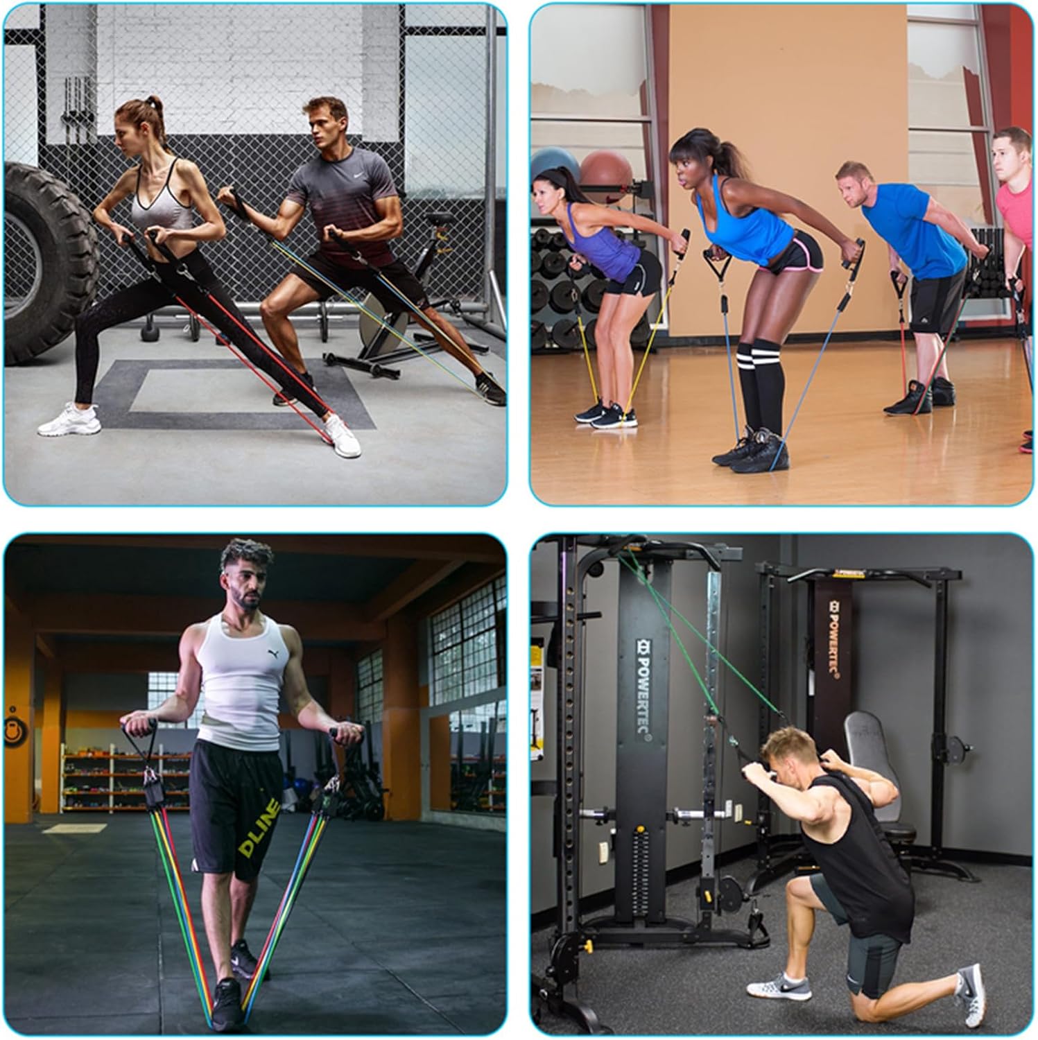 Fitness Exercises Resistance Bands Set