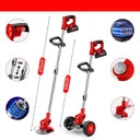 Foldable Cordless Strimmer - Electric Lawn Mower, Weed Cutter & Brush Cutter