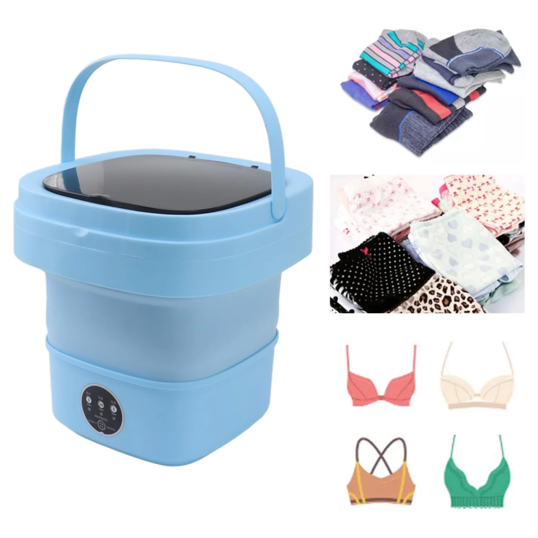 8L Foldable Washing Machine Mini Underwear Laundry Machine