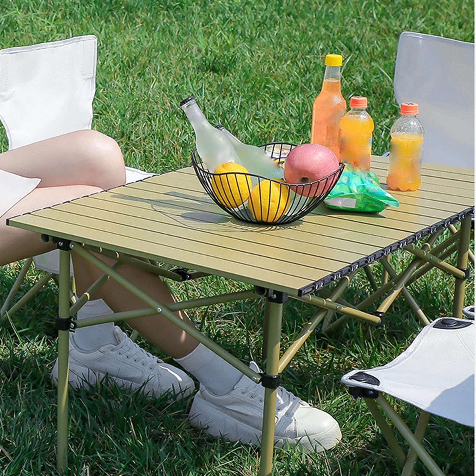 Folding Camping Table Chair Set Outdoor Dining Beach Picnic Chairs Bench