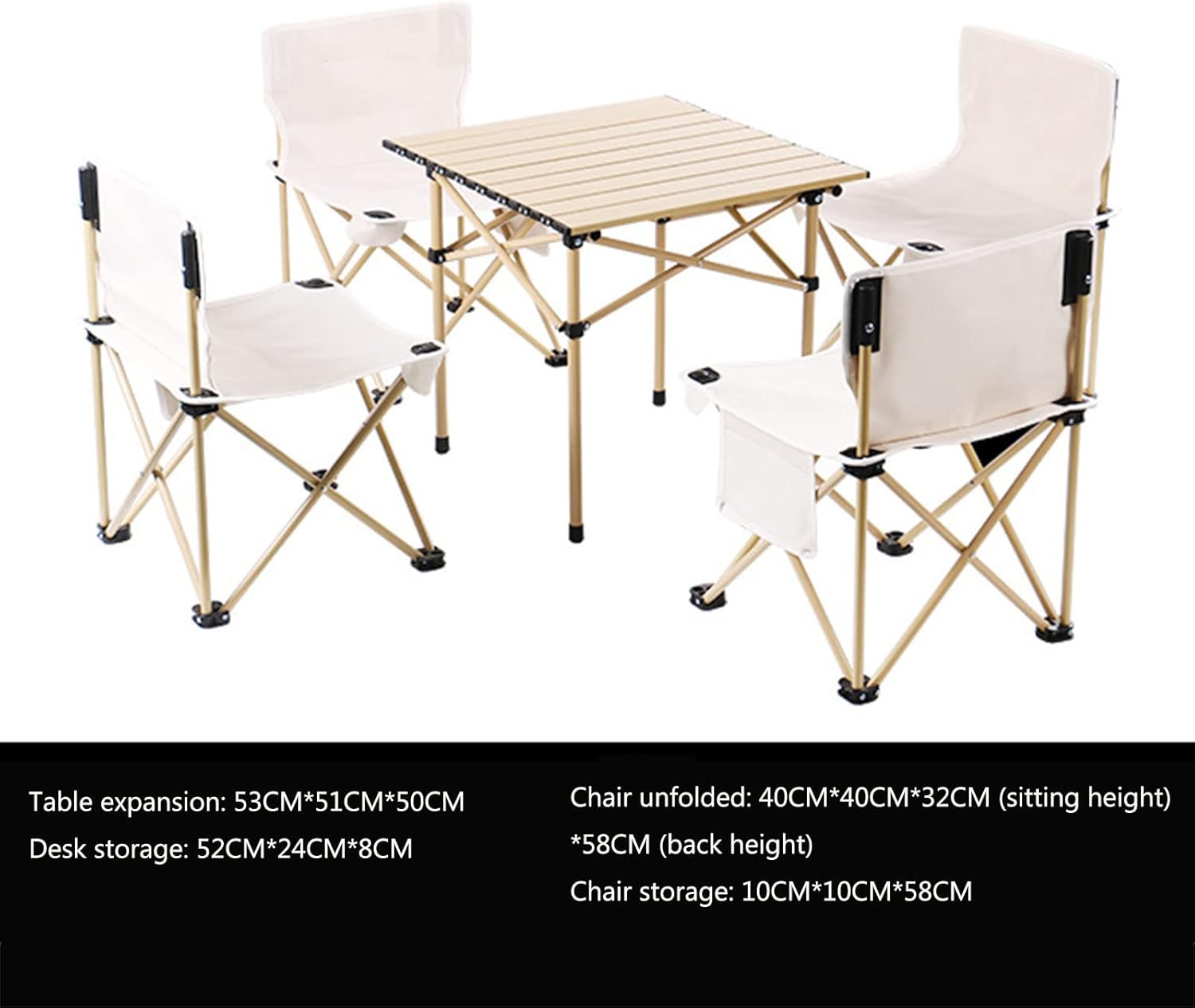 Folding Camping Table Chair Set Outdoor Dining Beach Picnic Chairs Bench