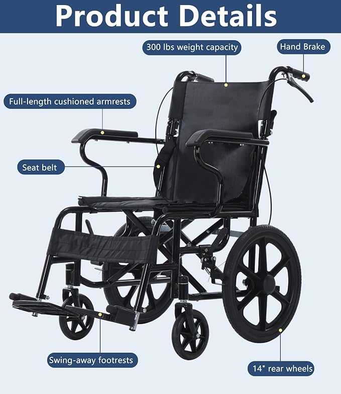 Folding Wheelchair Portable Wheel Chair