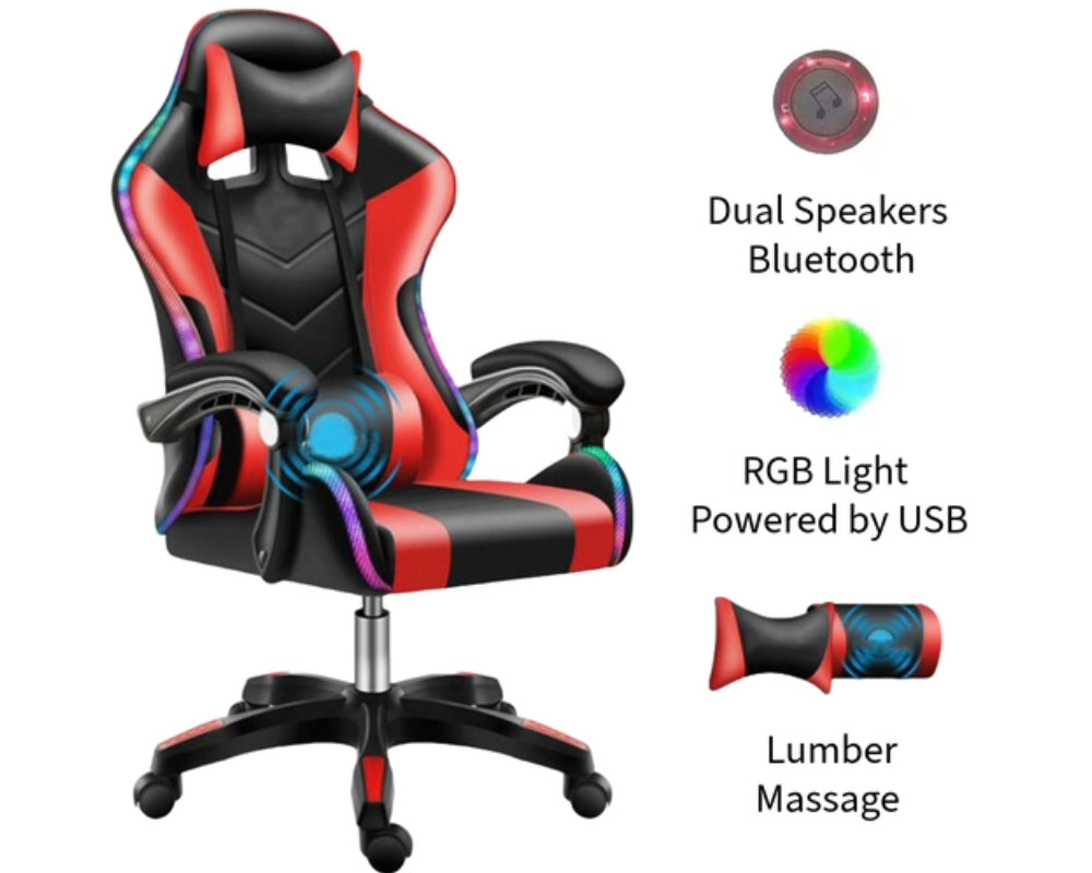 Gaming Chair with Speaker and RGB Light