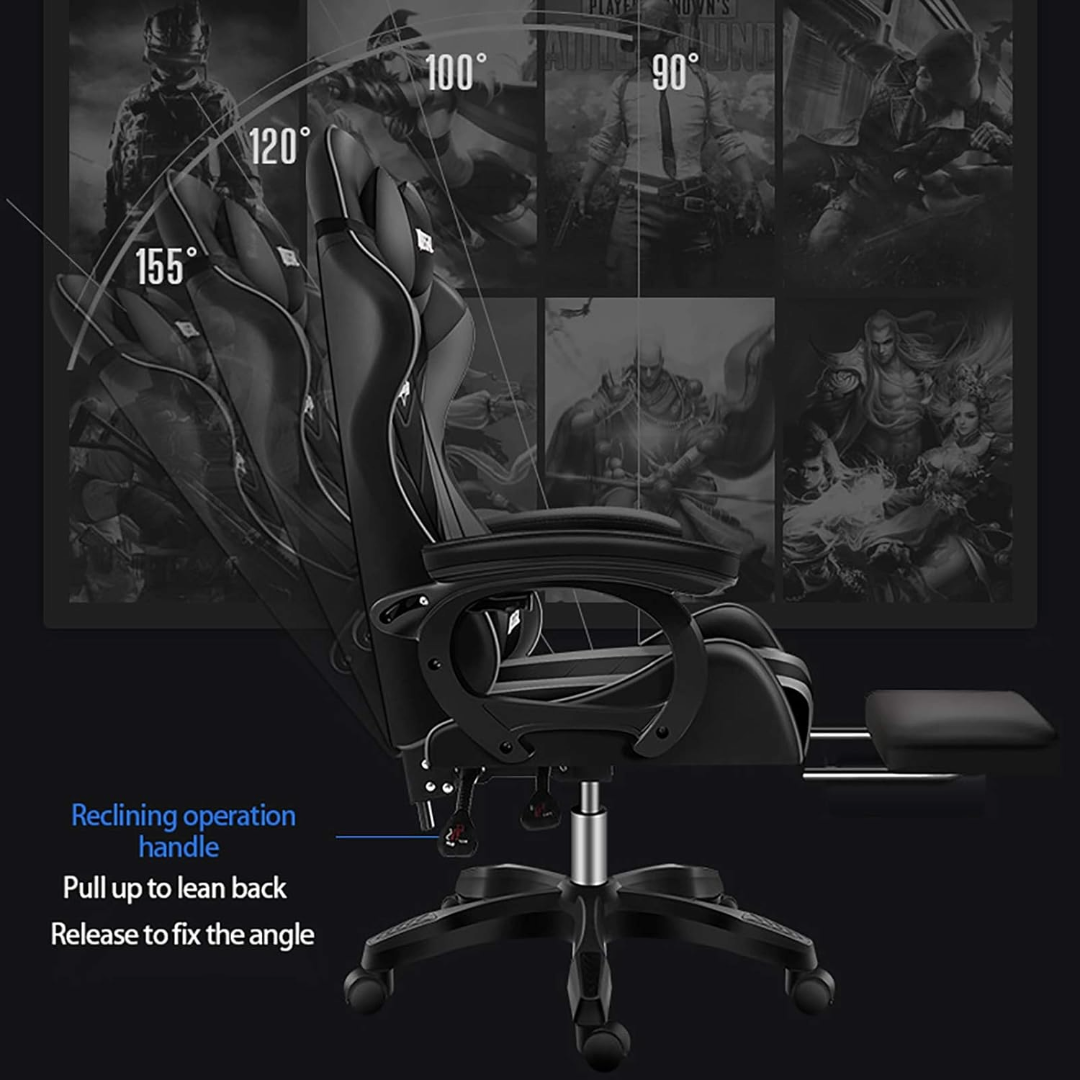Gaming Chair with Speaker and RGB LED Purple
