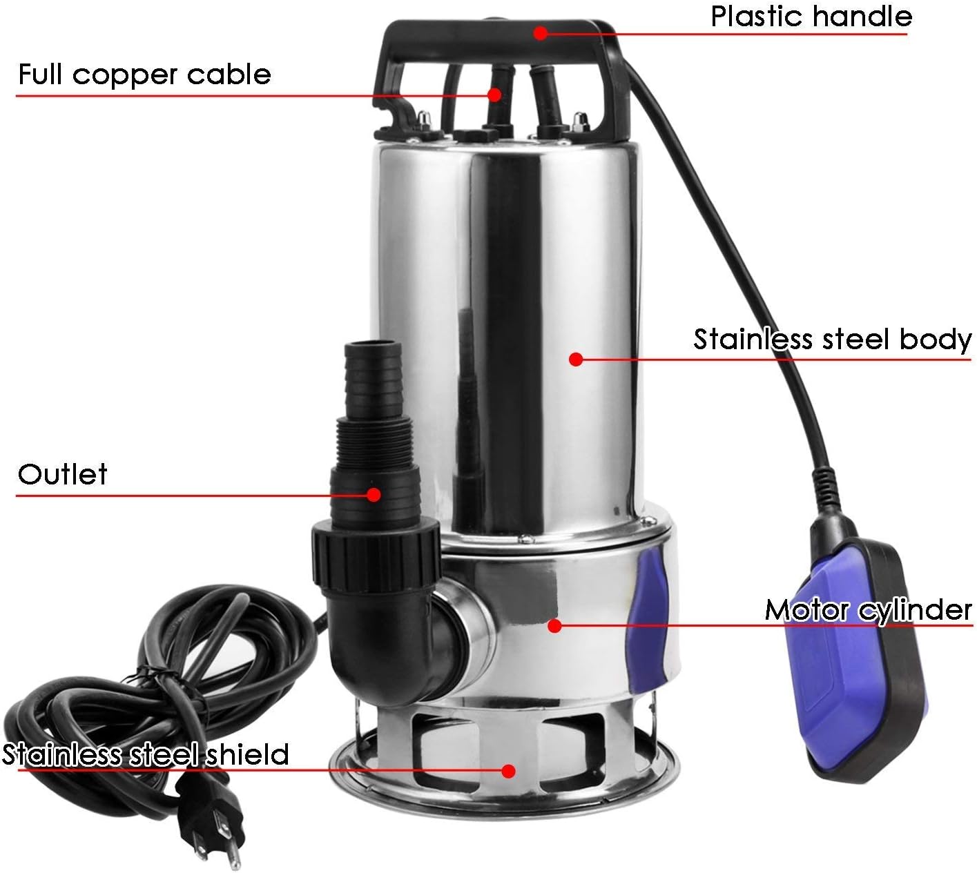 1100W Submersible Water Pump Dirty Water Pump