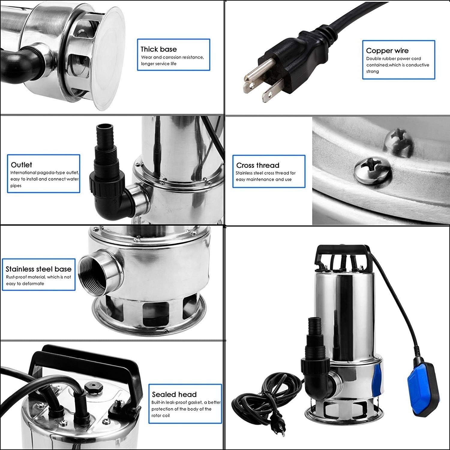 1100W Submersible Water Pump Dirty Water Pump