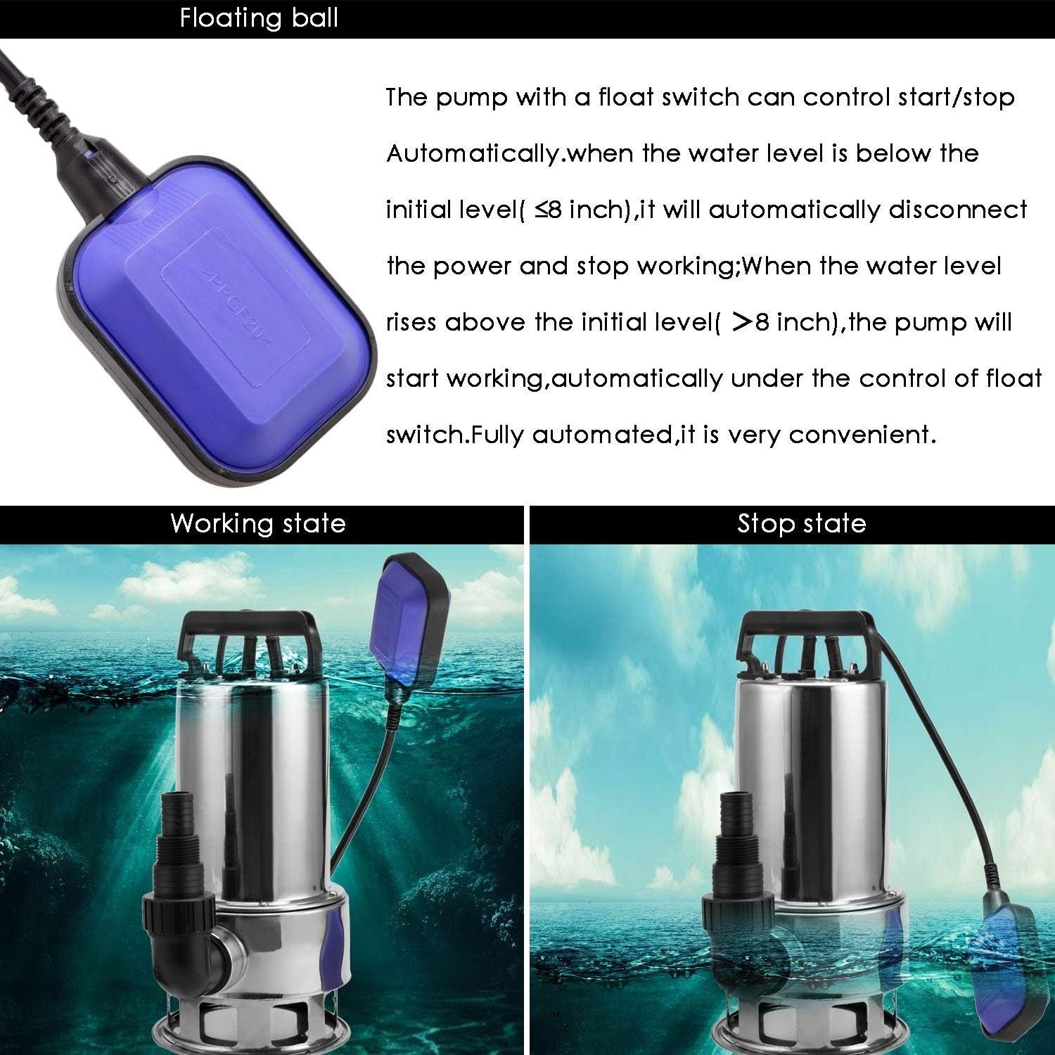 1100W Submersible Water Pump Dirty Water Pump