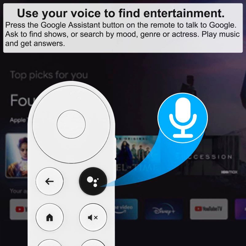 Chromecast Google TV Remote Replacement Compatible