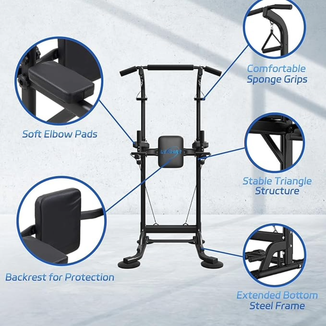 Adjustable Chin Up Pull Up Power Tower Station Workout