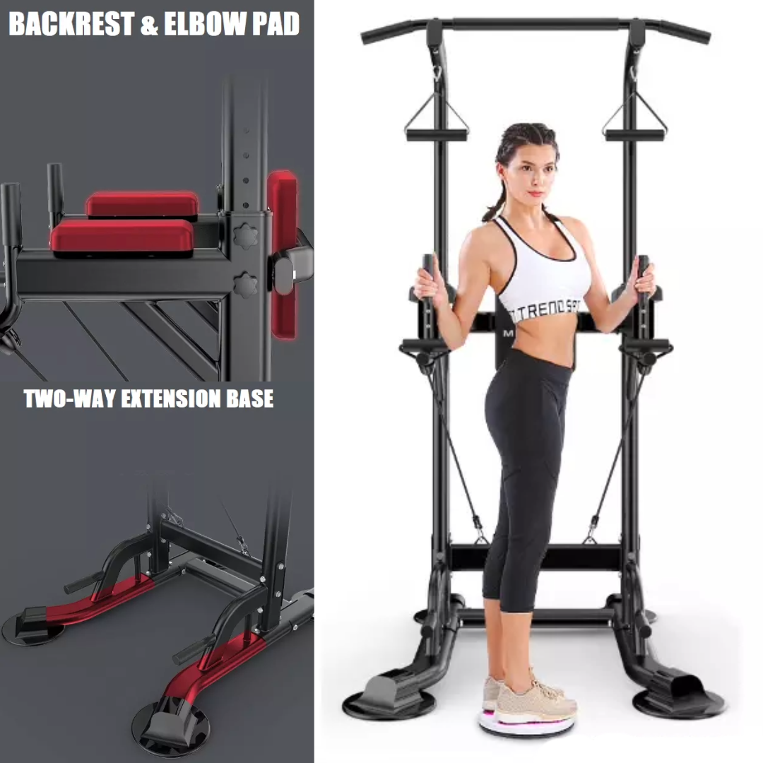 Adjustable Chin Up Pull Up Power Tower Station Workout