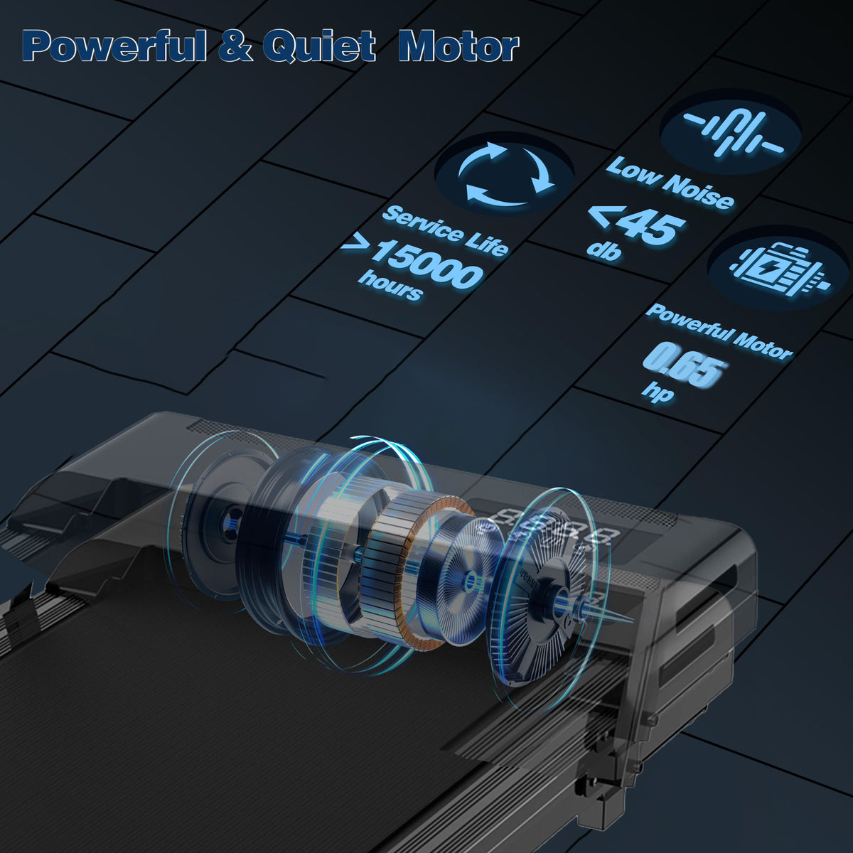 Foldable Walking Pad Treadmill Compact Flat