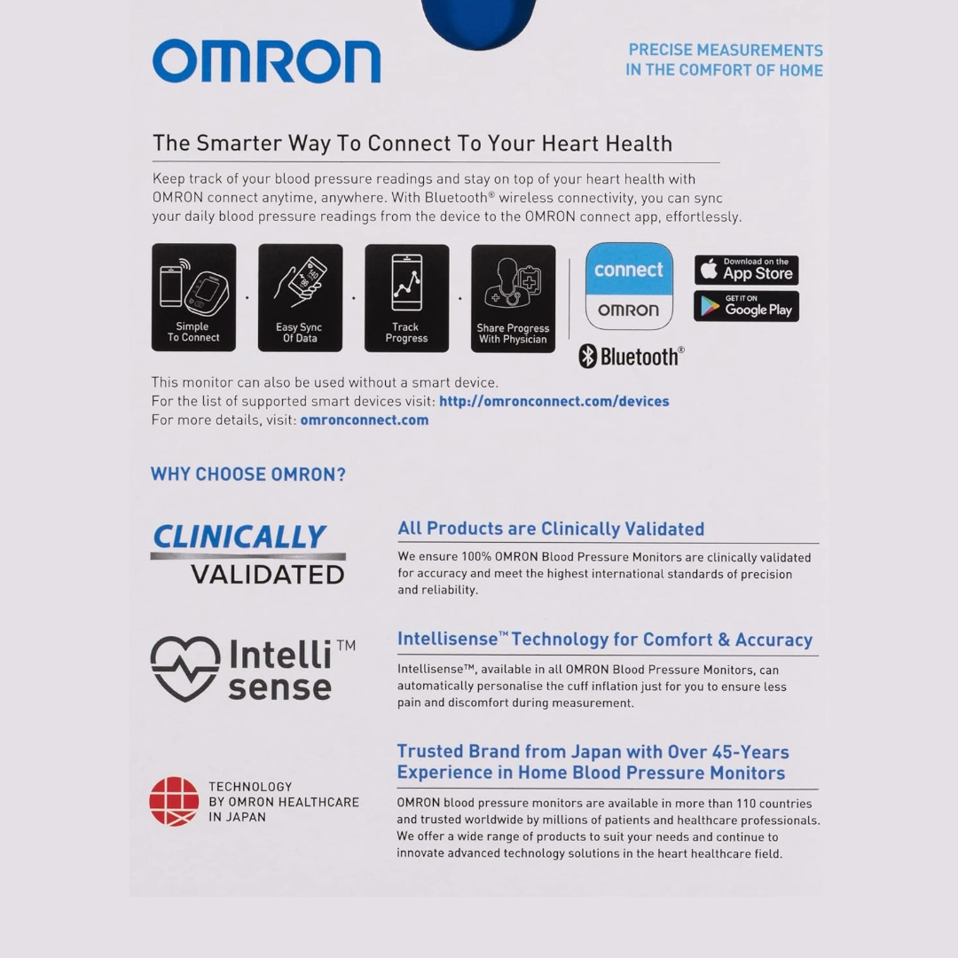 Omron Blood Pressure Monitor Bluetooth HEM-7140 T1