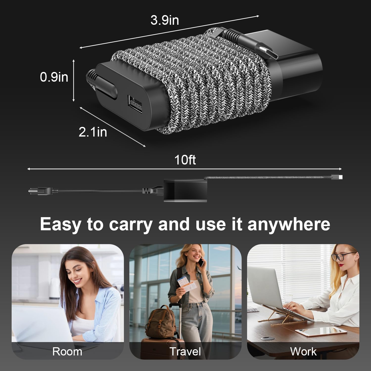 HP Laptop Charger 65W USB C