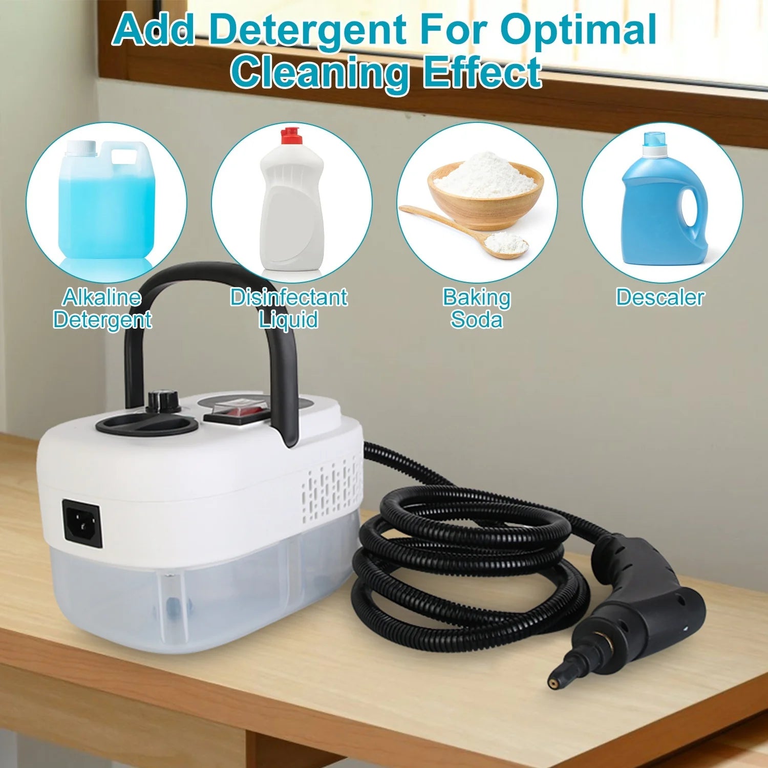 Handheld 2500W Steam Cleaner High Temperature Pressurized