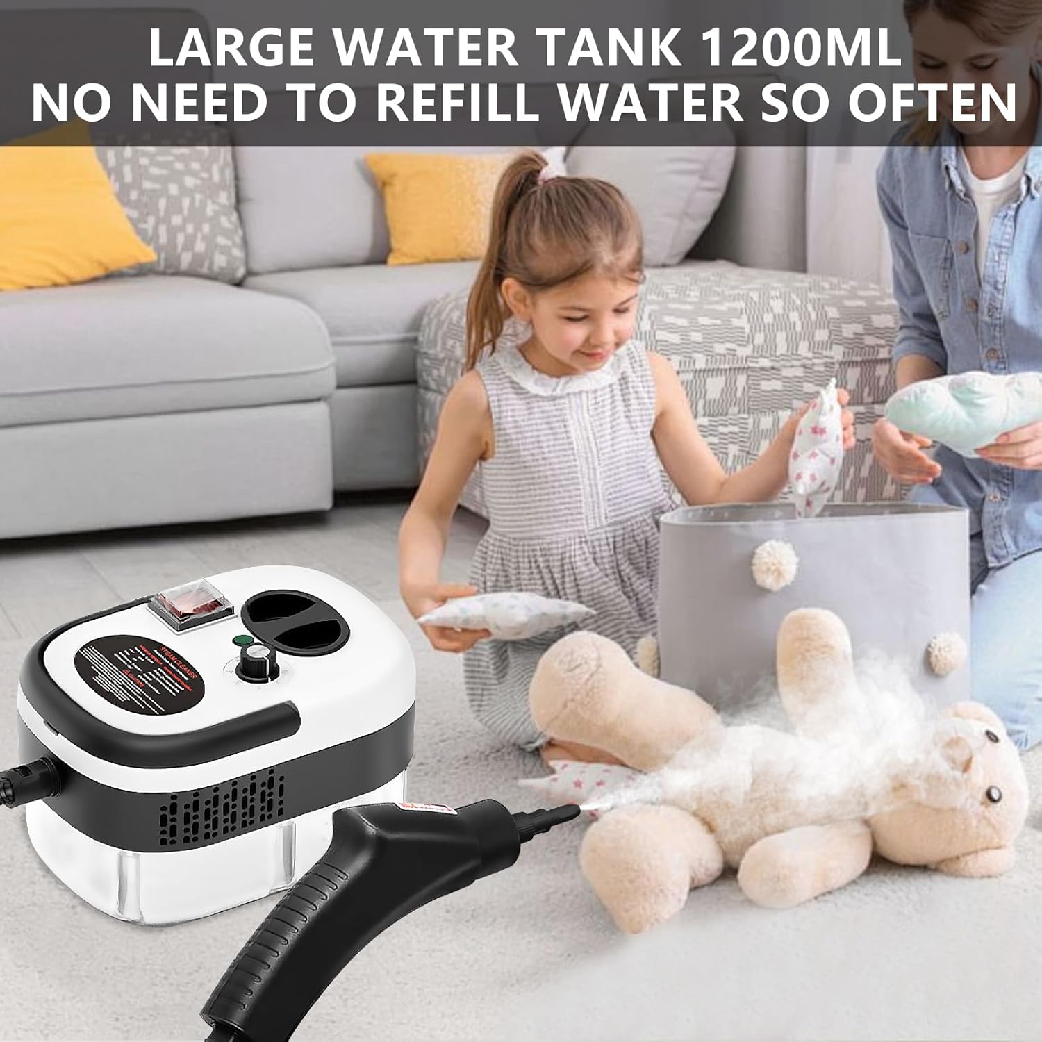 Handheld 2500W Steam Cleaner High Temperature Pressurized