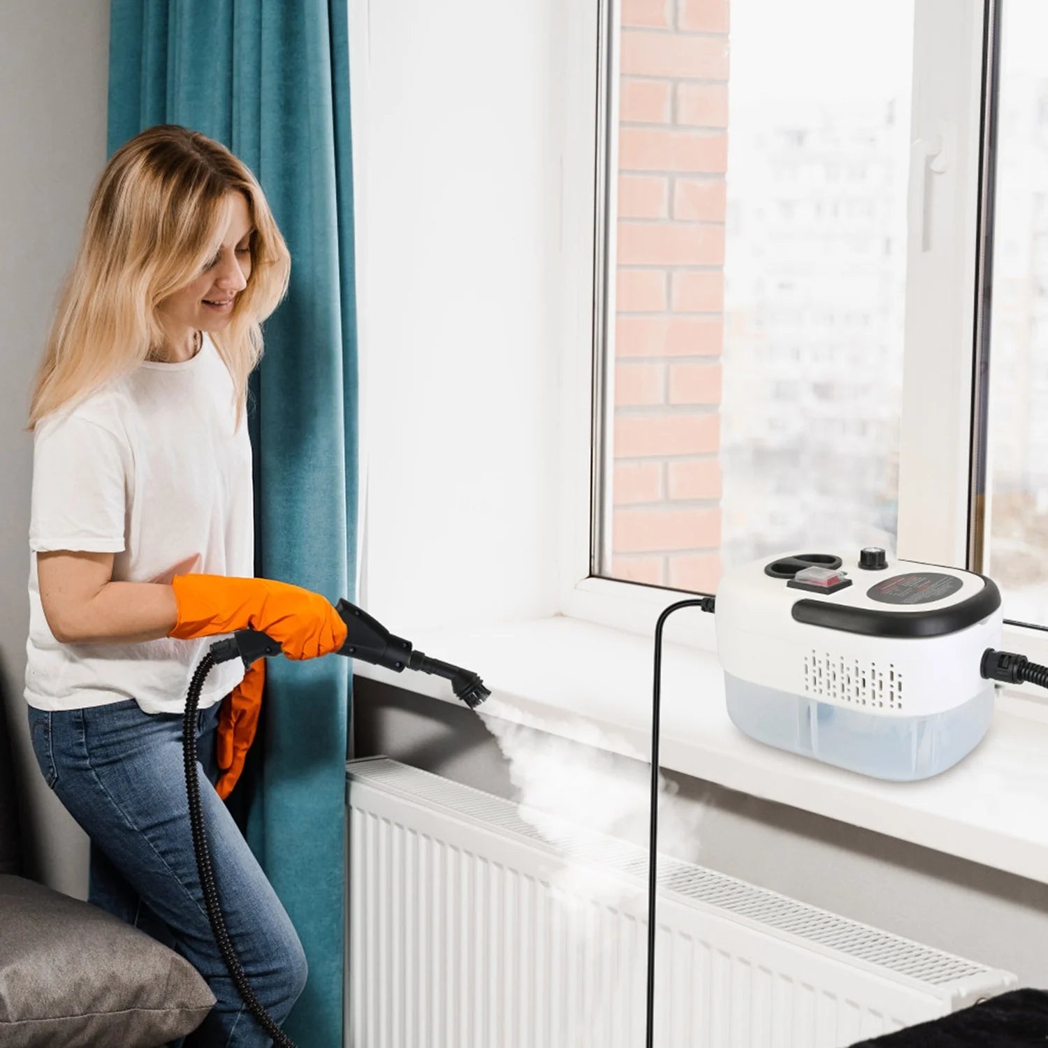 Handheld 2500W Steam Cleaner High Temperature Pressurized