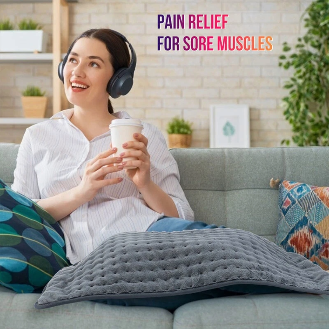 Electric Hot Heated Pad Blanket for Back Pain Muscle Pain Relieve