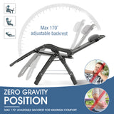 Heavy Duty Folding Zero Gravity Chair Camping Chair Reclining Beach Chair