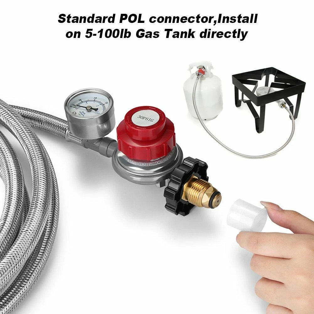 High Pressure Propane Regulator Hose 12ft