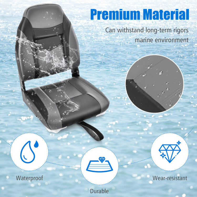 Folding Boat Seat Foldable Swivel Chairs Boat Seats Pair