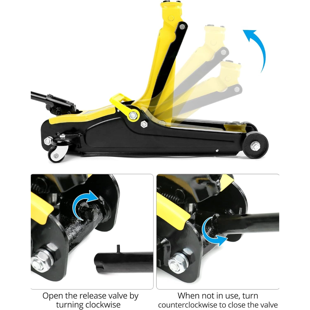 Super Low Profile Hydraulic Trolley Floor Jack 2.5Ton