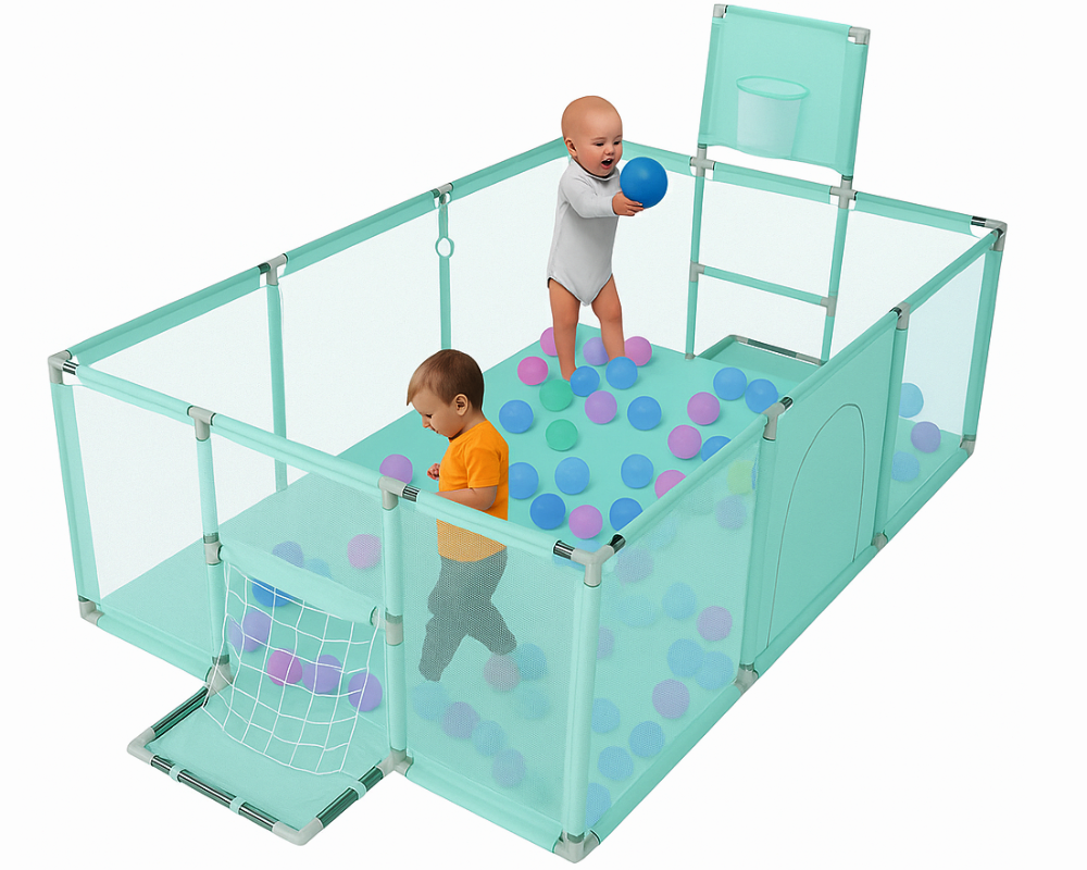 Portable Baby Kids Playpen Fence Gate Wall Fence