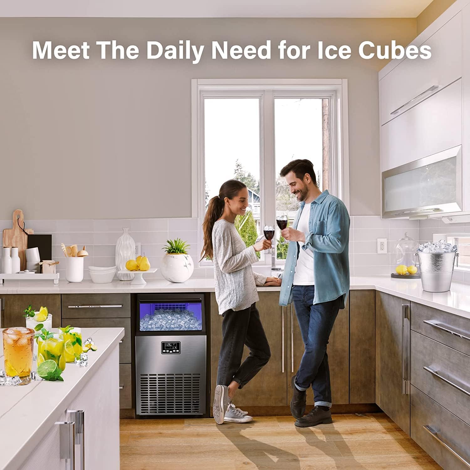 60KG Ice Cube Maker Ice Maker