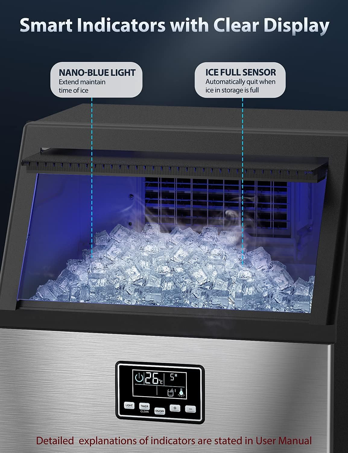 60KG Ice Cube Maker Ice Maker