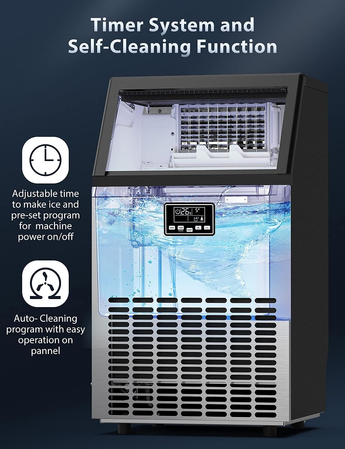 60KG Ice Cube Maker Ice Maker