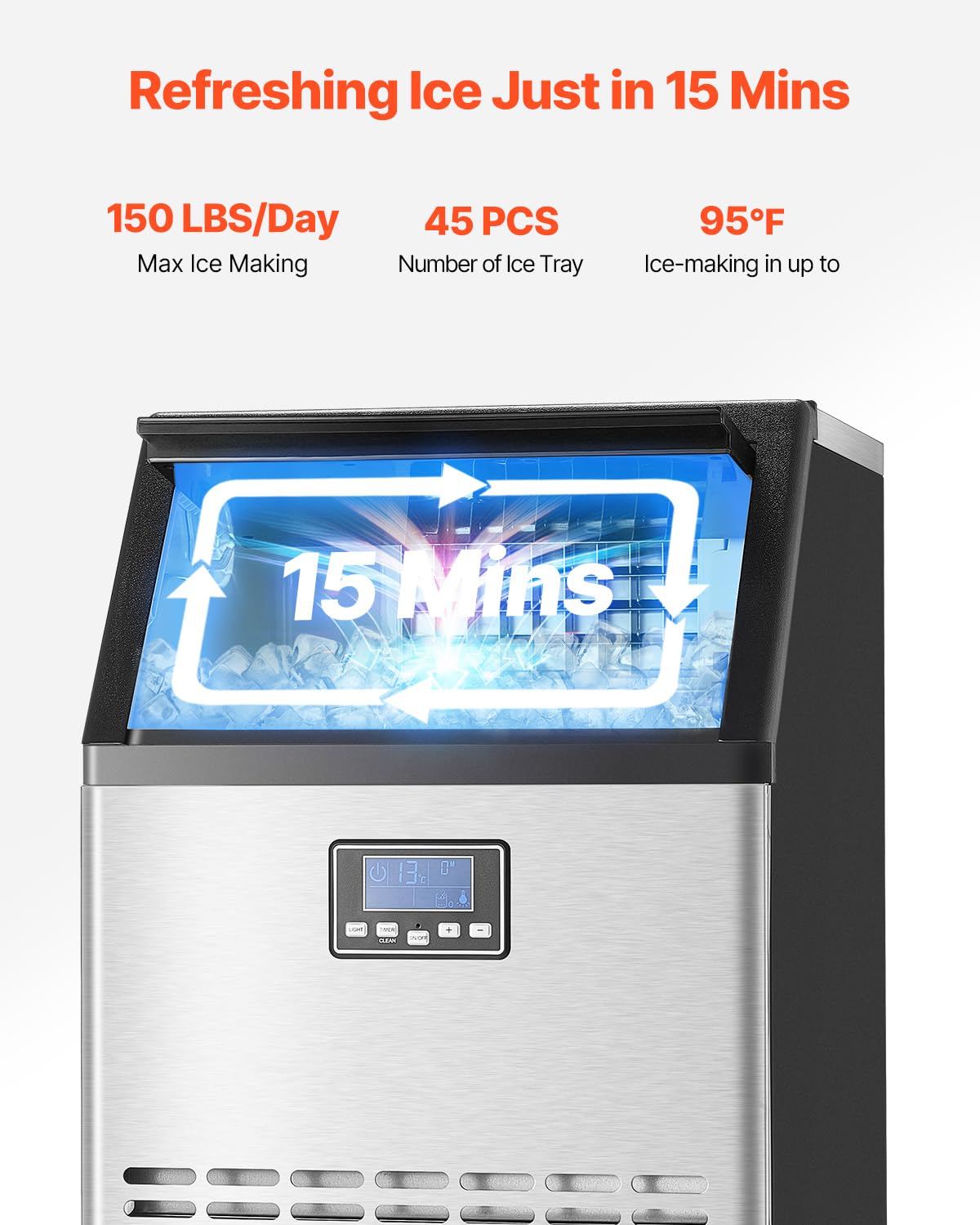 60KG Ice Cube Maker Ice Maker