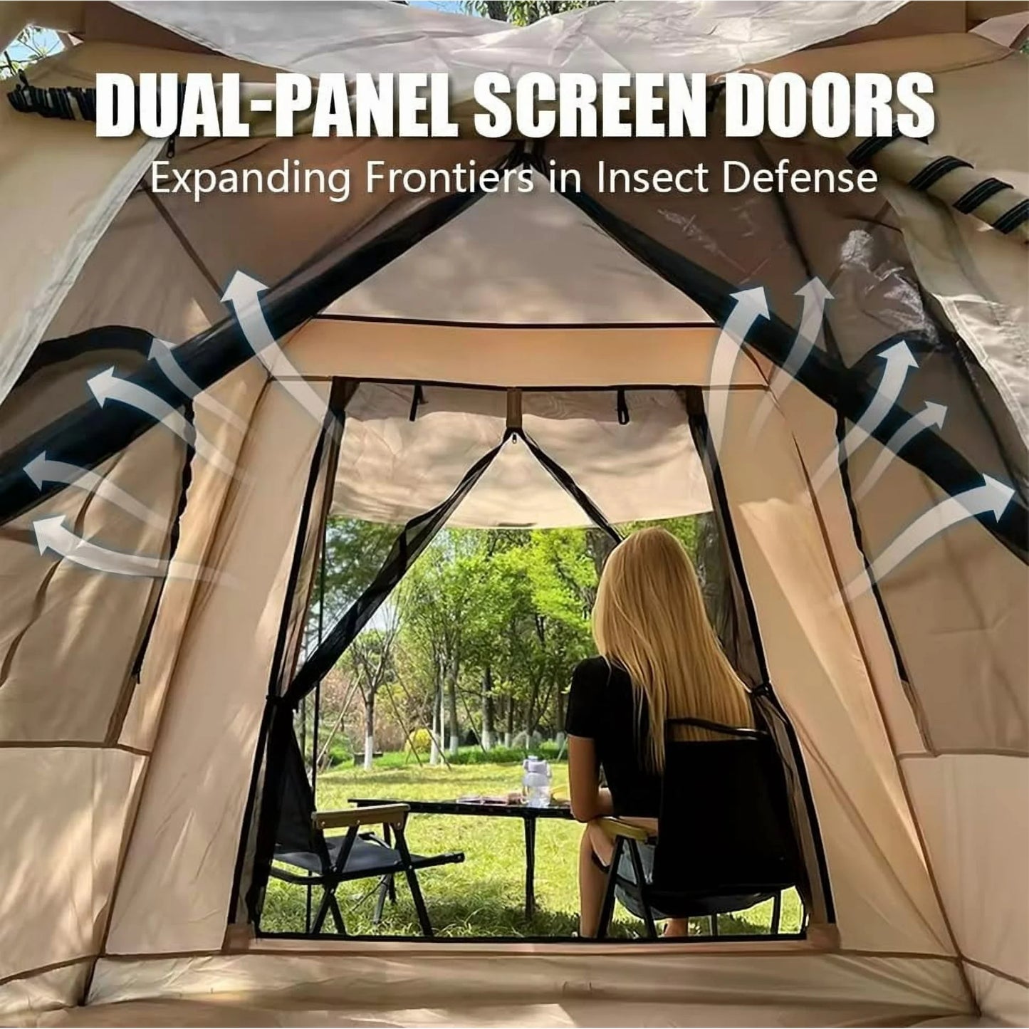 Inflatable Camping Tent with Pump