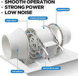 6'' Silent Inline Extractor Fan Exhaust Duct