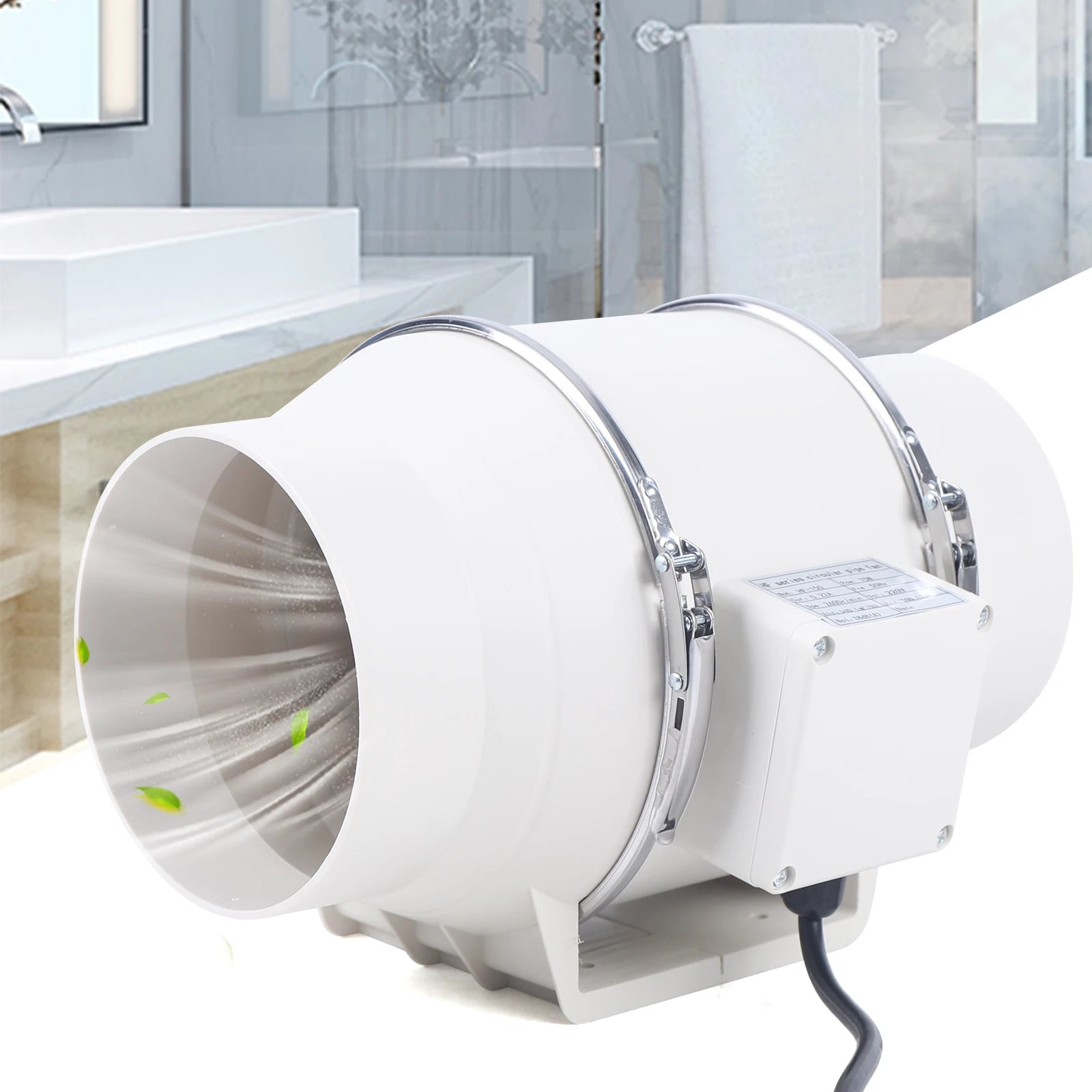 6'' Silent Inline Extractor Fan Exhaust Duct