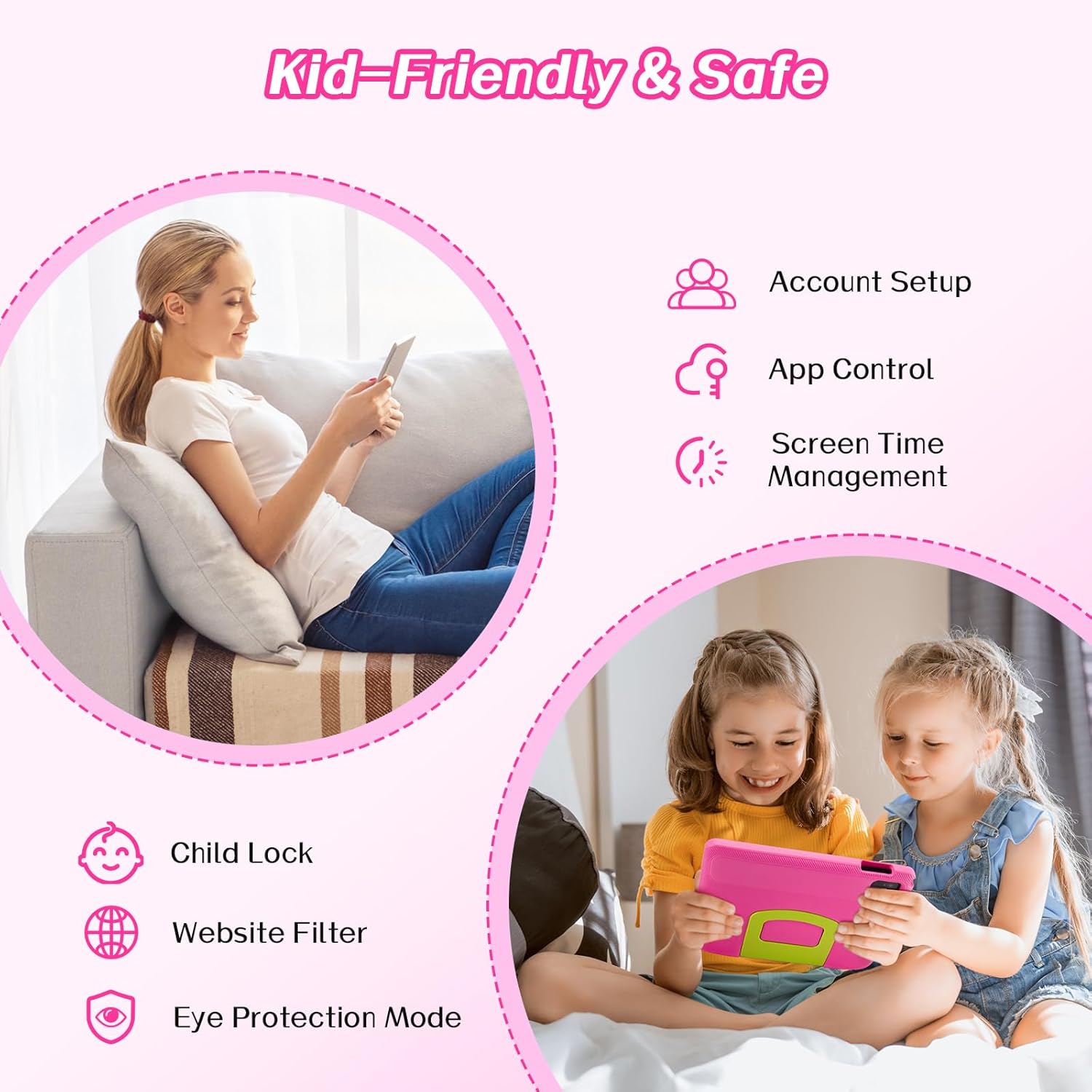 10.1" Kids Android Tablet with Protective Case