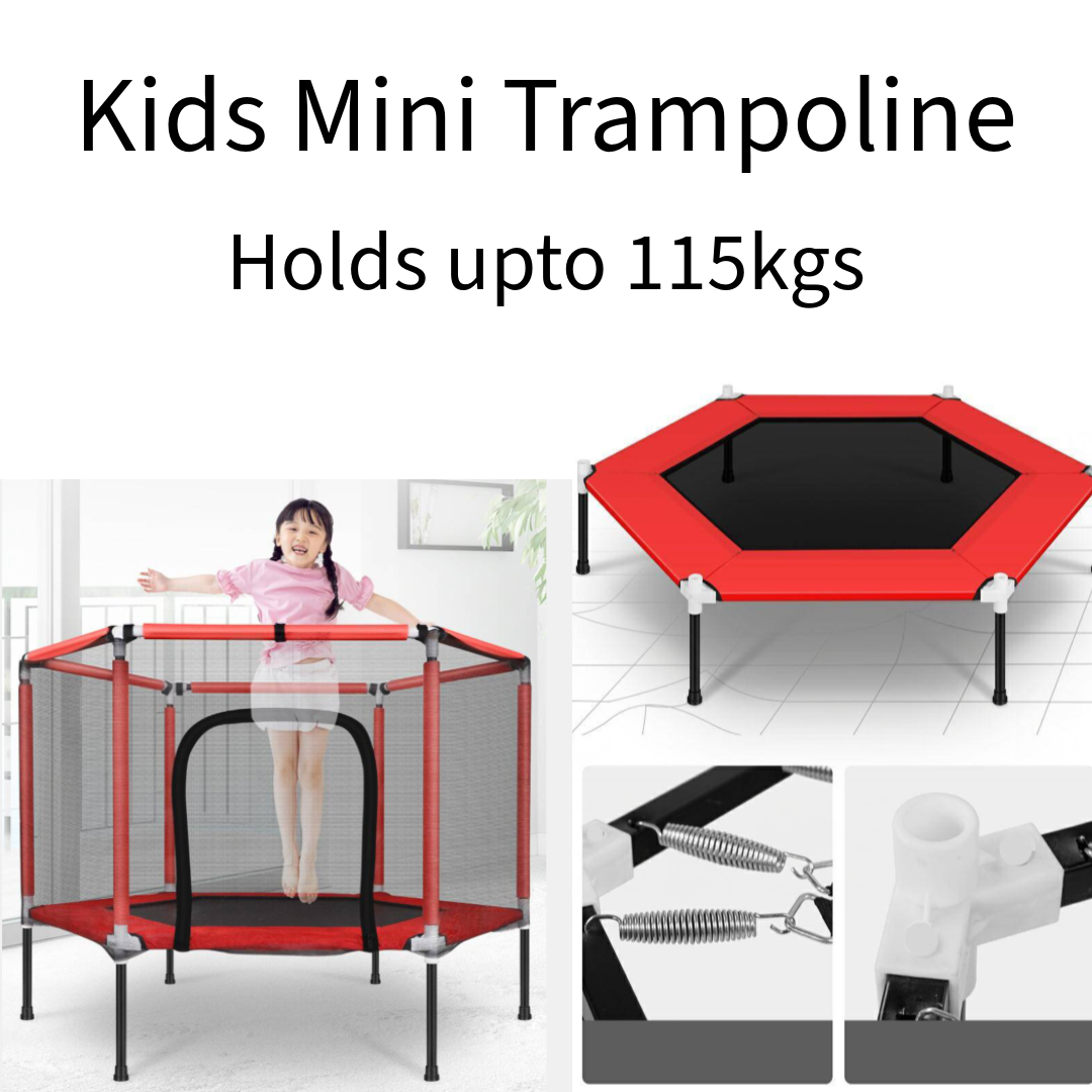 Kid Mini Trampoline for Indoor-Outdoor (Red)