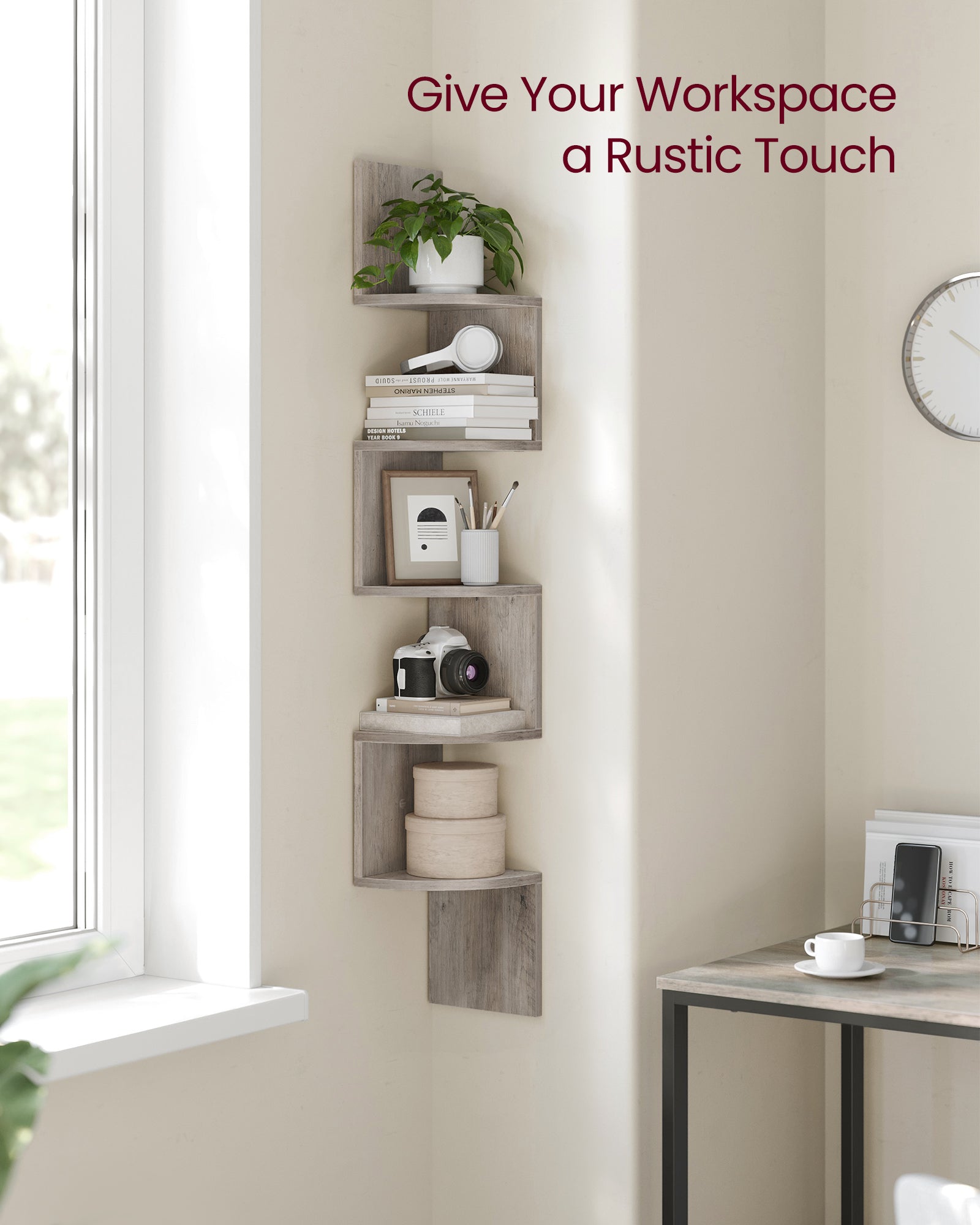 Elegant Bookshelf Corner Shelf