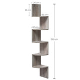 Elegant Bookshelf Corner Shelf