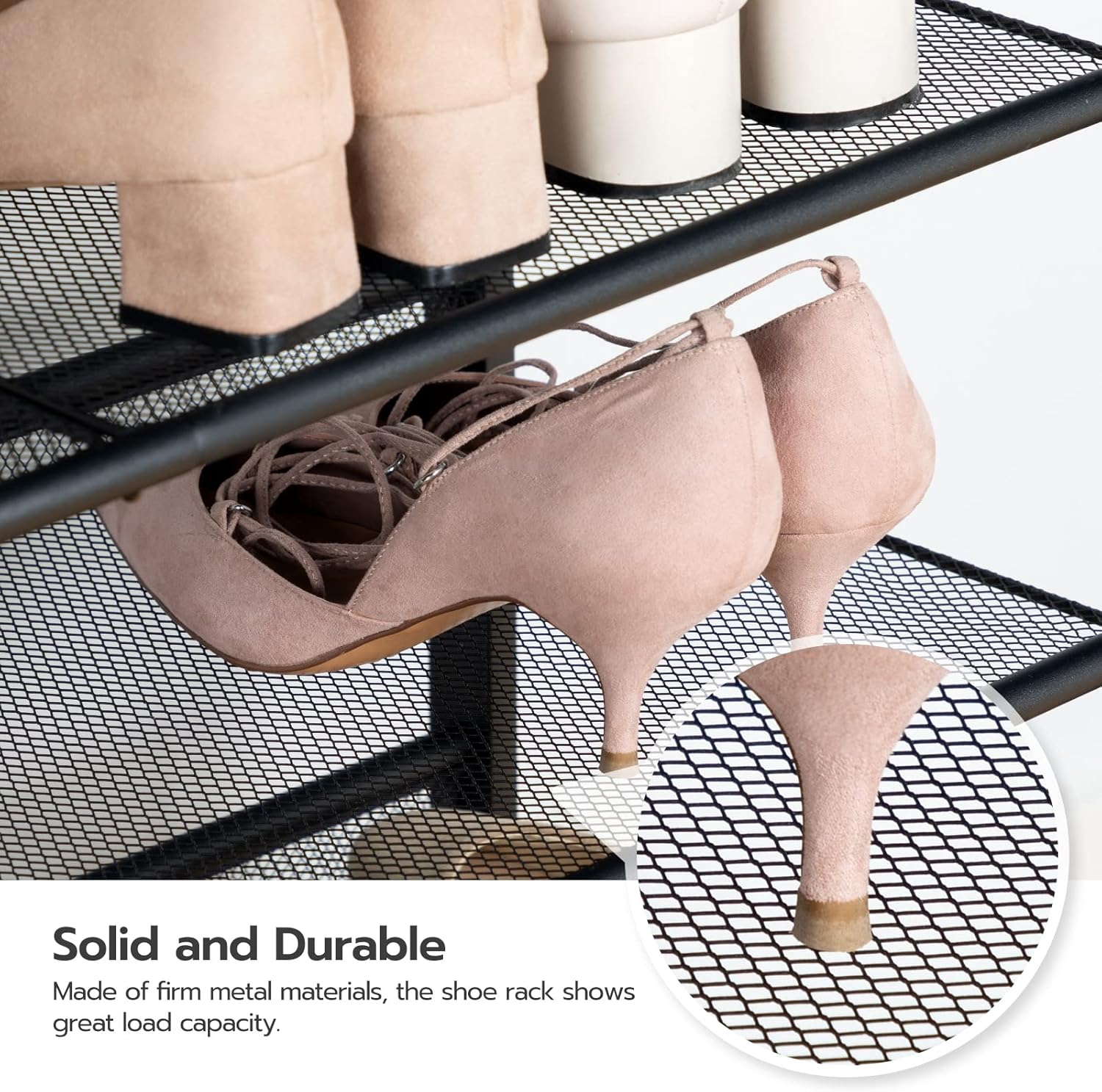 VASAGLE 4-Tier Shoe Rack for Entryway