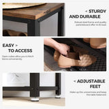 VASAGLE Shoe Storage Bench Rack with 2 Shelves - Greige