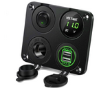 LED Rocker Switch Panel Dual USB