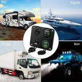 LED Rocker Switch Panel Dual USB
