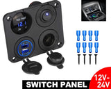 Dual USB LED Rocker Switch Panel