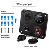 LED Rocker Switch Panel Red