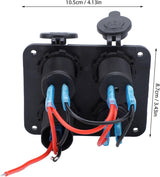 Dual USB LED Rocker Switch Panel