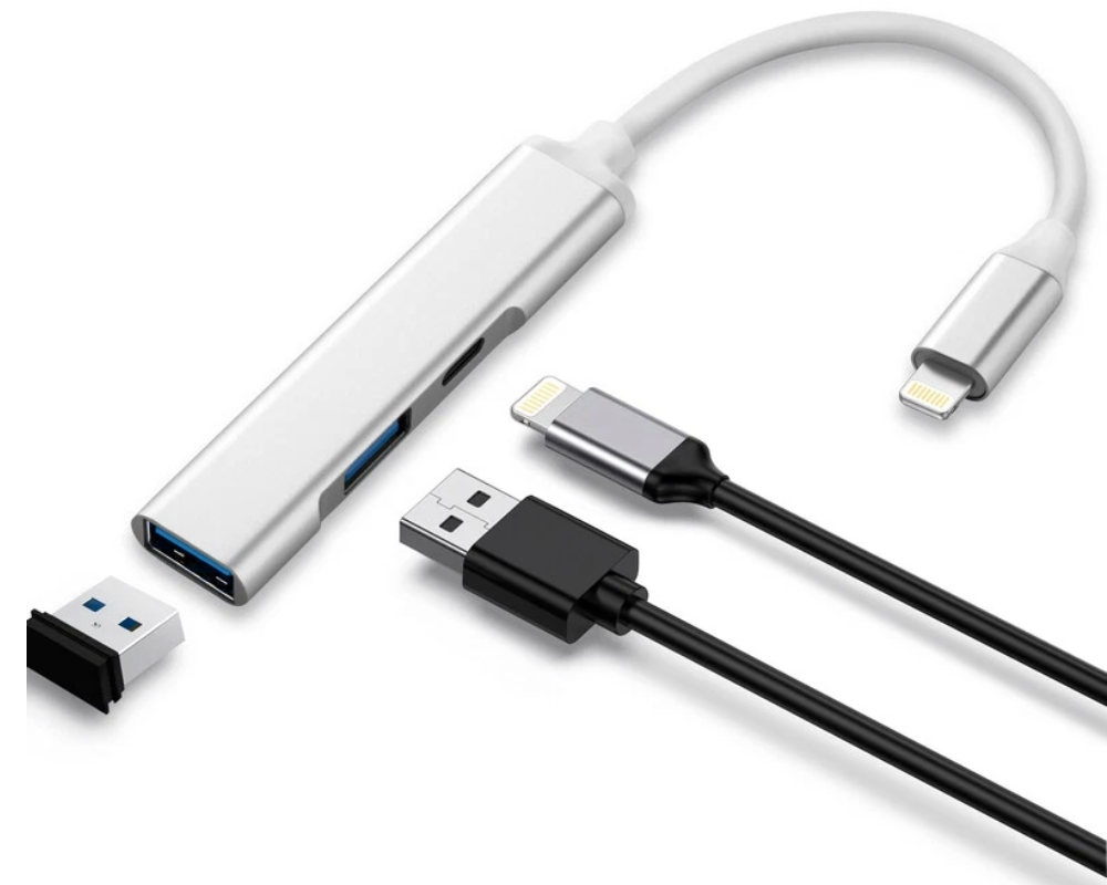 Lightning To USB 3 Port OTG adapter