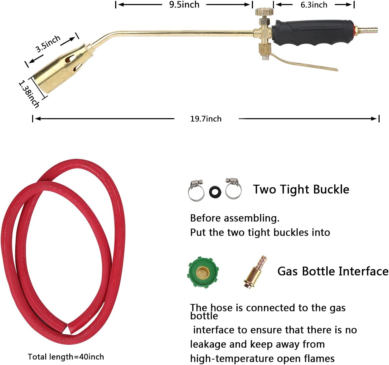 Liquefied Gas Torch Double Open Propane LPG Heating Torch